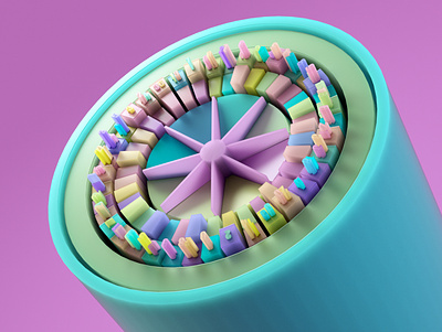 Candy Casino Roulette 3d background bright c4d candy casino cinema4d colorful composition cubist design gambling game icon illustration motiondesign render stylized ui web
