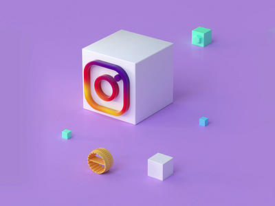 Insta Roll 3d animation c4d cinema4d composition cube cubic geometric instagram logo logo animation loop motion motion graphics motiondesign pink render rolling satisfying video