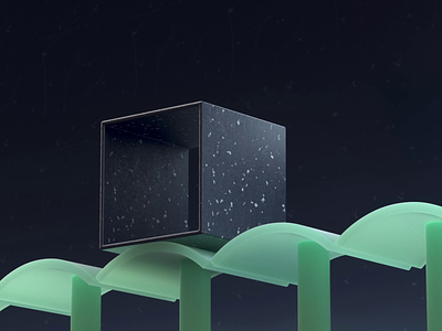 Cube Roll 3d animation black c4d cinema4d composition cube design geometric graphic design green lighting loop minimalist mograph motion graphics motiondesign render roll video