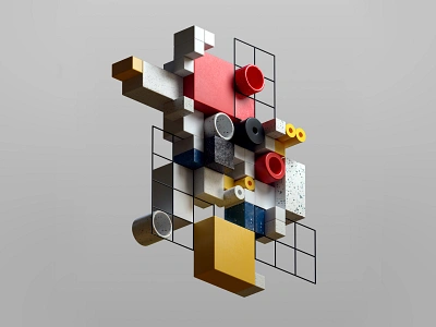 compositions 3d abstract art artwork bauhaus c4d cinema4d composition design dribbble geometric geometry graphic design illustration lighting minimal minimalistic pattern render simple