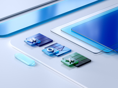 Microsoft Office Icons 3d app blue c4d cinema4d clean design dribbble glass glossy icon logo microsoft mograph motion graphics motiondesign office render ui ux