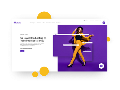 Landing Page for Hosting Provider - Plus Hosting croatia croatia web design design illustration logo purple redesign simple ui ux web hosting