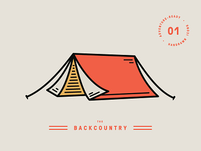 Backcountry — Icon 01 adventure backcountry camp camping hiking icon illustration outdoors tent