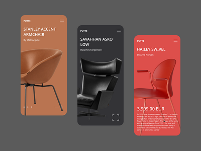 Mobile App - Furniture store application branding colorfull colors concept daily ui dark design figma furniture interaction interface ios minimalism mobile red store typography ux webdesign