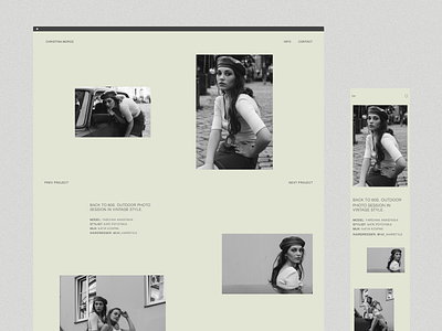 Christina Moroz Website-Portfolio UI