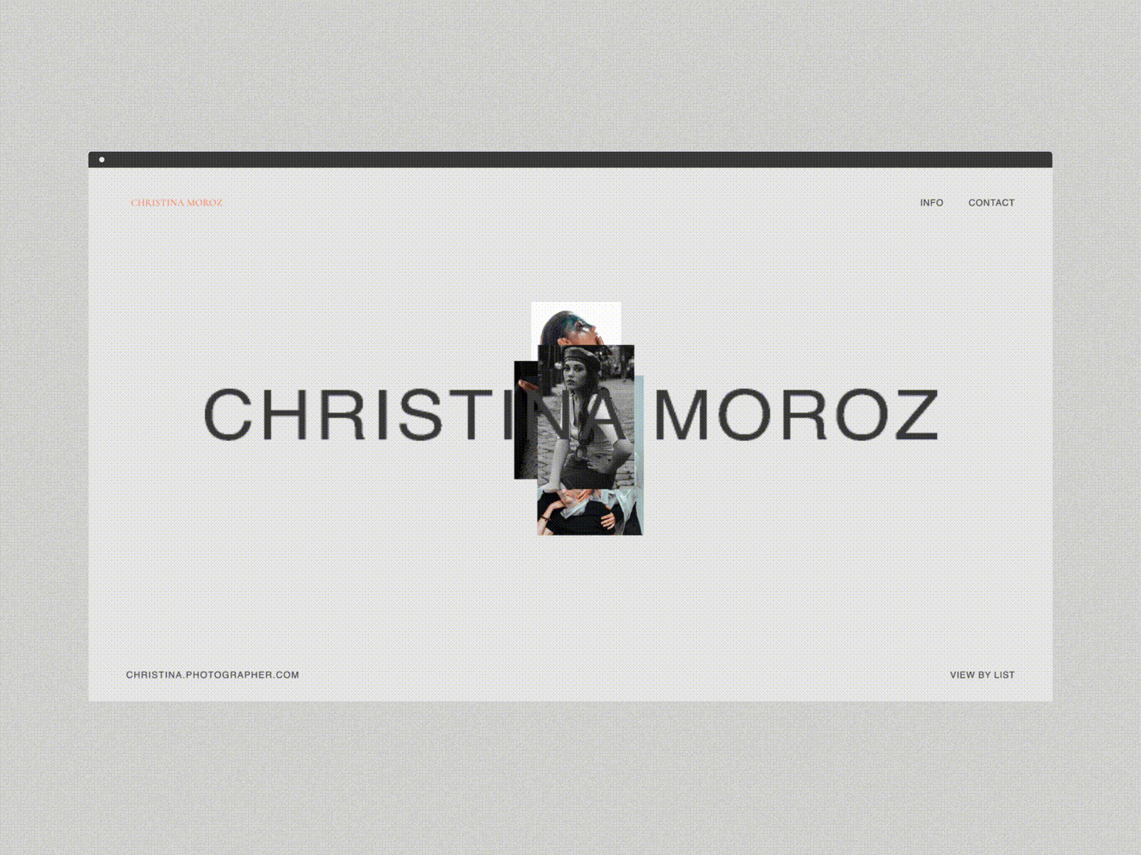 Christina Moroz Website-Portfolio / UI adobe after effect animation colors design figma interaction interface logo minimalism mobile photographer portfolio typography ui ux ux design website