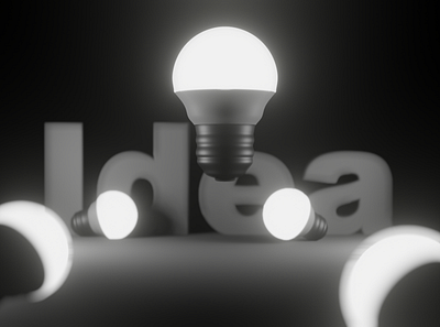 Lightbulb idea 3d 3d blender design graphic render