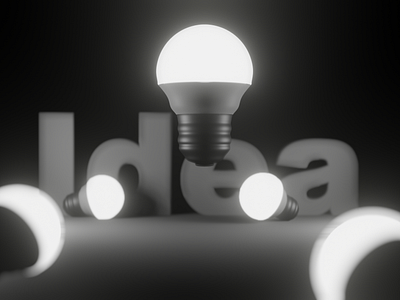 Lightbulb idea 3d