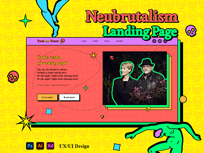 UX/UI Neubrutalism Landing Page