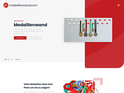 Medaillenwand.com branding design flat shop ui web website