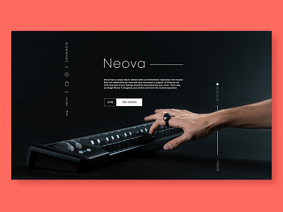 Website design for Neova branding design design agency minimal music ui ux web webdesign website