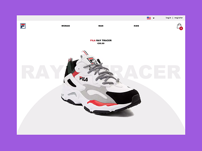 Landing page design | Fila design design agency minimal sneakers ui ux web webdesign website