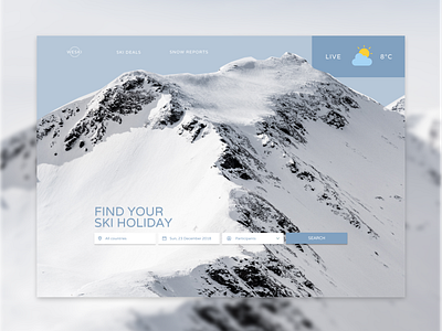 Website design | Ski holidays beach branding design design agency holidays minimal mountain sea ski snow tourism travel ui ux web webdesign website