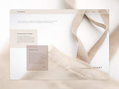 Website design | Totebag beige branding design design agency minimal pastel totebag ui ux web webdesign website