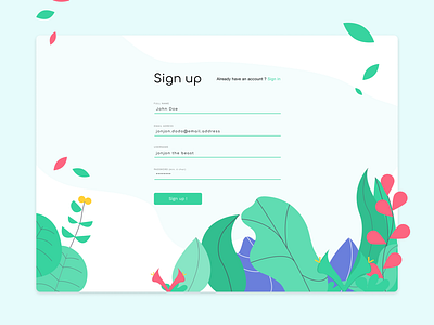 Sign up page design branding design design agency form form design form elements form field illustration minimal pastel sign in form ui ux web webdesign website