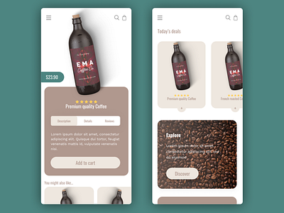 App design | Coffee app branding coffee design design agency minimal product ui ux web webdesign website