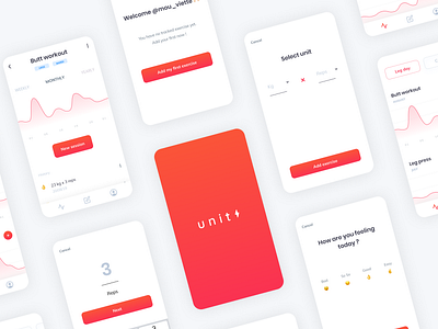 U N I T ⚡️Fitness tracker app design