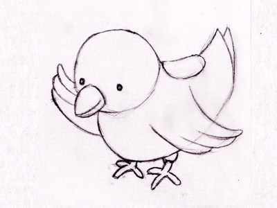 Twitter Bird Sketch