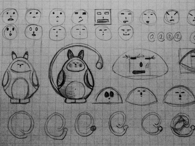 Character Concepts - Features character emoticon face illustration pencil
