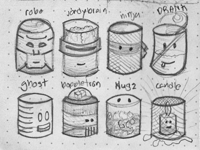 Misc Illustrations brain candle drink ghost icon illustration ninja pencil robo