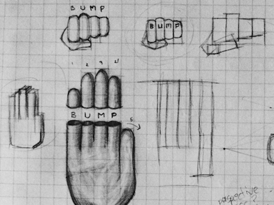 Bump bump concept fist hand illustration knuckle pencil