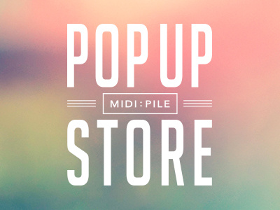 Midipile Popup Store brand branding logo logotype popupstore print