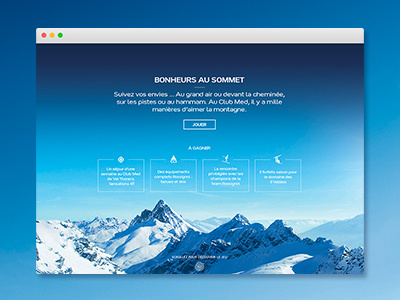 Club Med brand context design graphics responsive ski snow sport ui web webdesign winter
