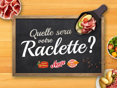 Raclette logo brand branding design food logo typography web wood