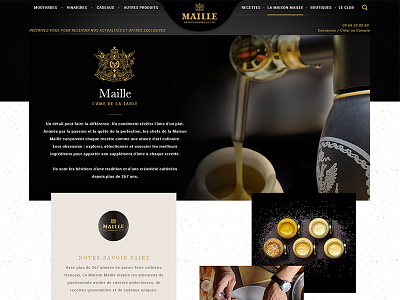 Maille color dark design food gold navigation typo web webdesign