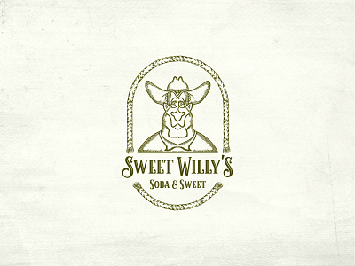 Hand drawn Vintage logo For Soda & Sweet Store