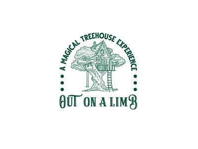 Vintage Tree House Hand Drawn Logo