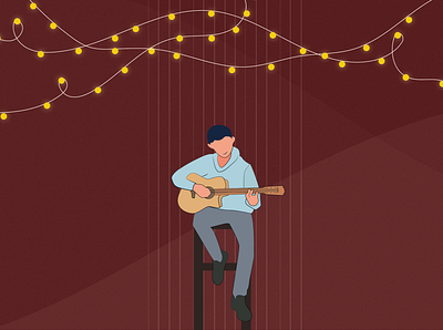 Wishlist: Guitarist Illustration design gradient graphic design illustration music vector wishlist