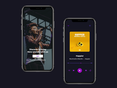 Music Application app design design interaction interface mobile mobile app mobile app design mobile application music songs ui ui design ui designs