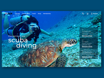 Scuba diving app design design illustration interaction interface scuba ui ui design ux website