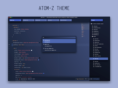 Atom Z Theme for Atom text editor atom code download github syntax text editor theme ui