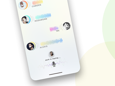 Audio chat app app audio avatar chat gradient iphone x mic minimal sound wave