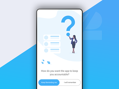 Choose Notification app blue goals mobile notification question quote toggle ui ux