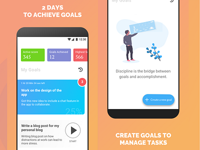 TwoDays - Daily to-do list as goals for Android