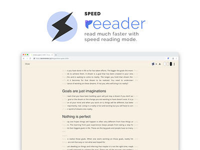 Speed reading mode - Reeader