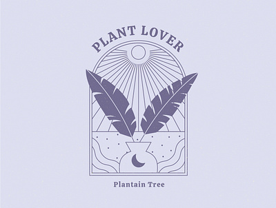Plant lover illustration 1 badge graphic design illustration illustrator logo love minimal plant