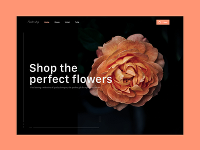 Flowers luxury shop design flowers flowershop ui ux webdesign