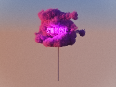 Sweet Cloud 3d art 3dmodeling cgi cinema 4d cotton neon octanerender sunset sunsets sweet vaporwave