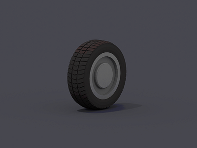 Tyre study 3d b3d blender car illustration isometric lowpoly tyre