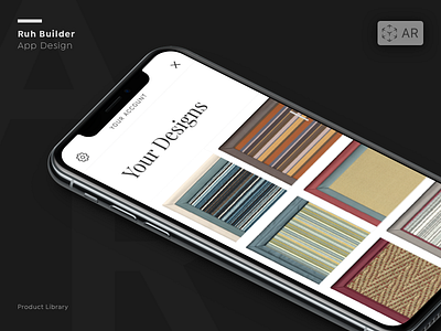 Crucial Trading Rug Builder app design augmented reality design graphic design mobile mobile app ux ui design