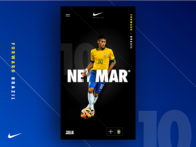 World Cup 18 - Nike Concept app brazil concept design football inspiration mobile neymar nike ui ux visual design