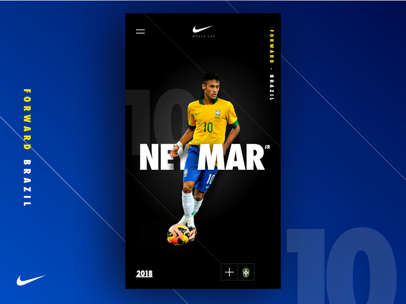 World Cup 18 - Nike Concept app mobile visual design nike brazil football ux design inspiration concept ui neymar