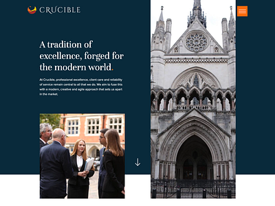 Crucible Law London clean design grid layout