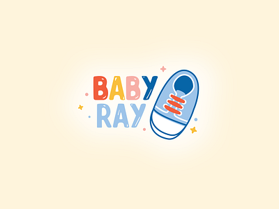 BABYRAY babies baby brand design branding children cute design flat graphic design illustration kid kids little logo shoes sneaker sneakers sweet typography vector