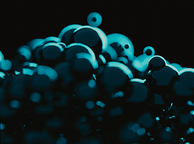 Orb experiment #3 3d abstract blender blender3d blue geometry round sphere spheres