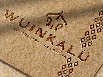 Wuinkalü mockup on cardboard paper bags branding cardboard graphic design handcrafted logo mockup packaging typography vector women